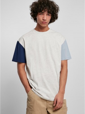 Мъжка тениска в светлосив цвят Urban Classics Colorblock Tee Мъжка тениска в светлосив цвят Urban Classics Colorblock Tee