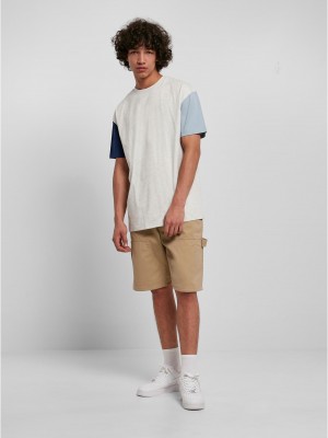 Мъжка тениска в светлосив цвят Urban Classics Colorblock Tee Мъжка тениска в светлосив цвят Urban Classics Colorblock Tee