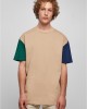 Мъжка тениска в бежов цвят Urban Classics Colorblock Tee, Urban Classics, Тениски - Complex.bg