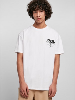 Мъжка тениска в бял цвят Urban Classics Constructed