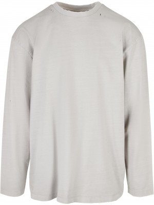 Мъжка широка блуза в светлосив цвят Urban Classics Distressed Мъжка широка блуза в светлосив цвят Urban Classics Distressed