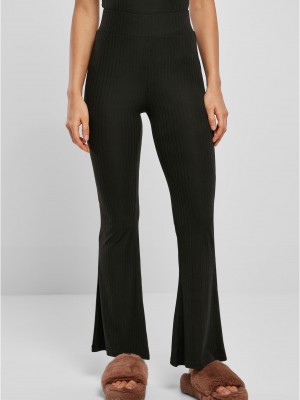 Дамски клин с широки крачоли в черен цвят Urban Classics Ladies Flared Leggings Дамски клин с широки крачоли в черен цвят Urban Classics Ladies Flared Leggings