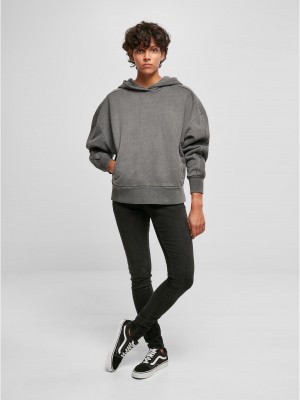 Дамски суичър с качулка в цвят графит Urban Classics Terry Hoody