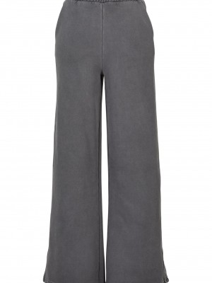 Дамски спортен панталон с широки крачоли в цвят графит Urban Classics Terry Pants