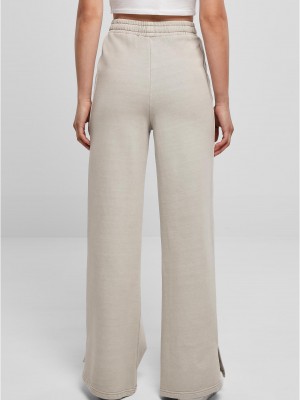 Дамски спортен панталон с широки крачоли в светлосив цвят Urban Classics Terry Pants