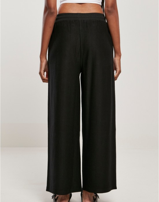 Дамски широк панталон в черен цвят Urban Classics Terry Pants, Urban Classics, Панталони - Complex.bg