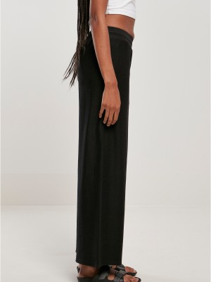 Дамски широк панталон в черен цвят Urban Classics Terry Pants 