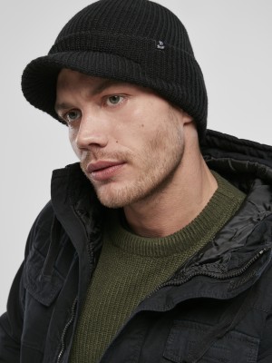 Зимна шапка с козирка в черен цвят Brandit US Jeep  Зимна шапка с козирка в черен цвят Brandit US Jeep