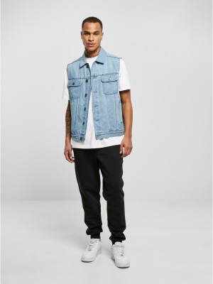 Мъжки дънков елек в син цвят Urban Classics Denim Мъжки дънков елек в син цвят Urban Classics Denim