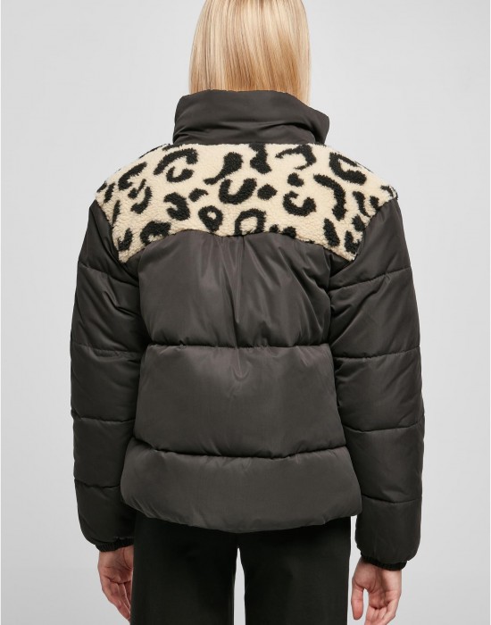 Дамско яке с широка кройка в черен цвят Urban Classics Ladies AOP Jacket, Urban Classics, Якета - Complex.bg