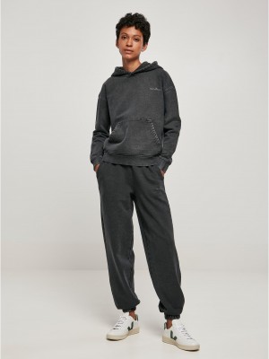 Дамски суичър с качулка в черен цвят Urban Classics Terry Hoody