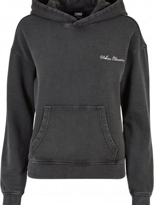 Дамски суичър с качулка в черен цвят Urban Classics Terry Hoody