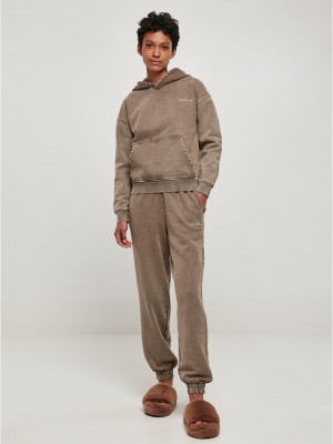 Дамски суичър с качулка в кафяв цвят Urban Classics Terry Hoody