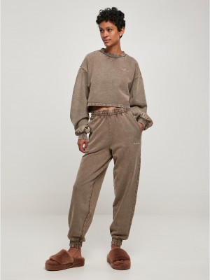 Дамска къса блуза с дълги ръкави в кафяв цвят Urban Classics Terry Дамска къса блуза с дълги ръкави в кафяв цвят Urban Classics Terry