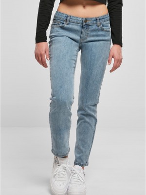 Дамски дънки с ниска талия в син цвят Urban Classics Ladies Denim Pants