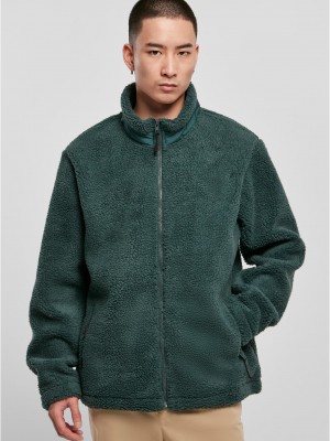 Мъжко пухкаво яке в тъмнозелен цвят Urban Classics Basic Jacket