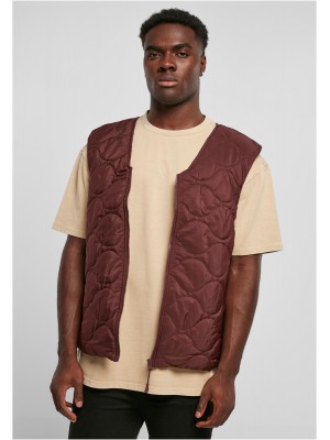 Мъжки елек в тъмночервен цвят Urban Classics Zipped Gilet