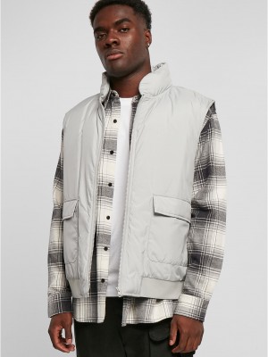 Мъжка грейка в светлосив цвят Urban Classics Clean Puffer Vest Мъжка грейка в светлосив цвят Urban Classics Clean Puffer Vest