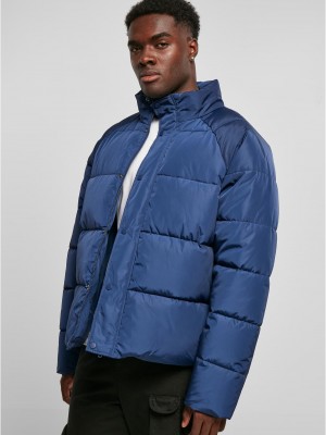 Мъжко яке с широка кройка в син цвят Urban Classics Puffer Jacket