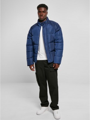 Мъжко яке с широка кройка в син цвят Urban Classics Puffer Jacket