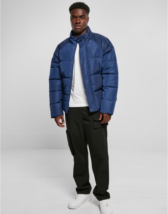 Мъжко яке с широка кройка в син цвят Urban Classics Puffer Jacket, Urban Classics, Зимни якета - Complex.bg