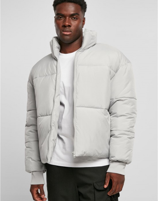 Мъжко яке с широка кройка в светлосив цвят Urban Classics Big Puffer Jacket, Urban Classics, Зимни якета - Complex.bg