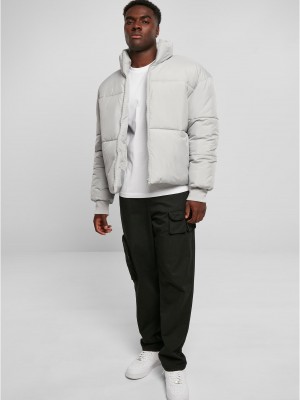 Мъжко яке с широка кройка в светлосив цвят Urban Classics Big Puffer Jacket