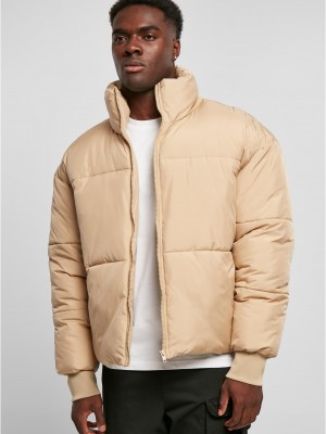 Мъжко яке с широка кройка в бежов цвят Urban Classics Big Puffer Jacket