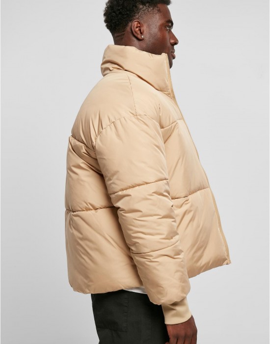 Мъжко яке с широка кройка в бежов цвят Urban Classics Big Puffer Jacket, Urban Classics, Зимни якета - Complex.bg