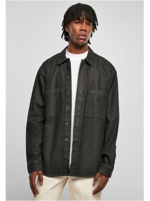 Мъжка дънкова риза в черен цвят Urban Classics Oversized Denim Pocket Shirt