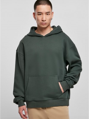 Мъжки суичър с качулка в тъмнозелен цвят Urban Classics Hoody bottlegreen