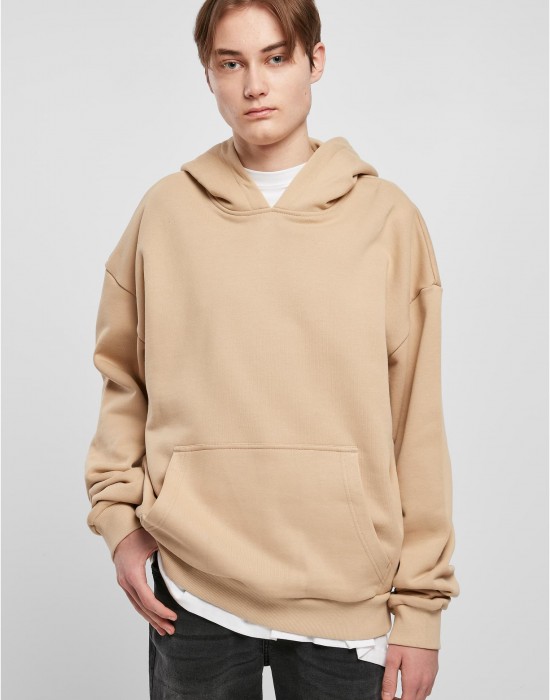 Мъжки суичър с качулка в бежов цвят Urban Classics Hoody unionbeige, Urban Classics, Суичъри - Complex.bg