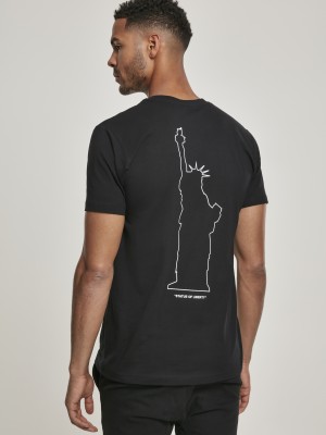 Мъжка черна тениска Mister Tee Statue of Liberty 