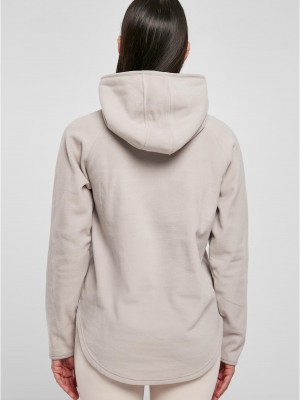 Дамски поларен суичър с качулка в светлосив цвят Urban Classics Ladies Fleece Hoody 