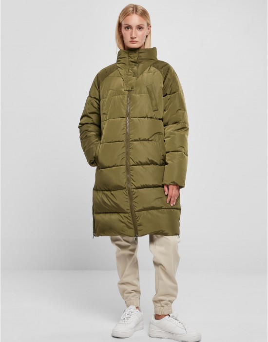 Дамско дълго яке в цвят маслина Urban Classics Puffer Coat, Urban Classics, Якета - Complex.bg