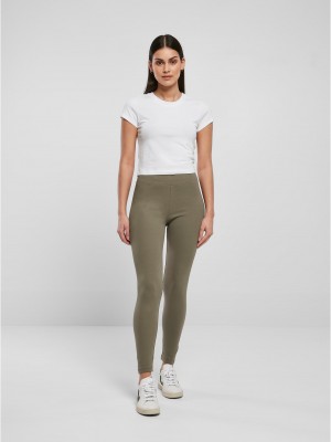 Дамски клин в цвят маслина Urban Classics Ladies High Waist Leggings Дамски клин в цвят маслина Urban Classics Ladies High Waist Leggings