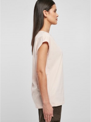 Дамска тениска с паднали ръкави в светлорозов цвят Urban Classics Ladies Organic Tee
