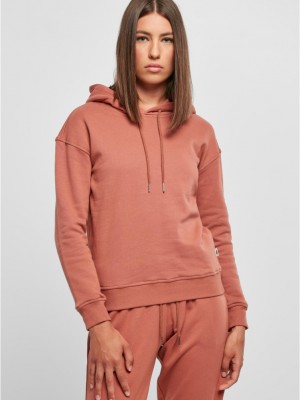 Дамски суичър в цвят праскова Urban Classics Ladies Organic Hoody