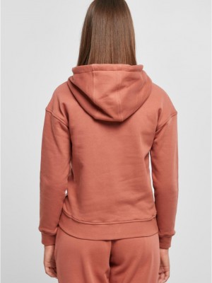 Дамски суичър в цвят праскова Urban Classics Ladies Organic Hoody
