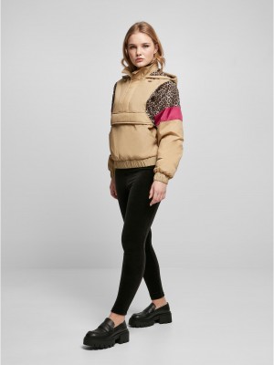Дамско яке с качулка в бежов цвят Urban Classics Ladies Mixed Дамско яке с качулка в бежов цвят Urban Classics Ladies Mixed
