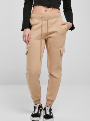 Дамско карго долнище в бежов цвят Urban Classics Ladies Cargo