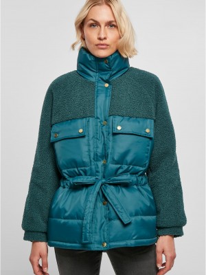 Дамско зимно яке в цвят тюркоаз Urban Classics Ladies Puffer Jacket Дамско зимно яке в цвят тюркоаз Urban Classics Ladies Puffer Jacket