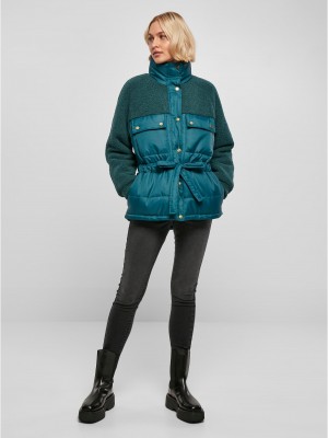 Дамско зимно яке в цвят тюркоаз Urban Classics Ladies Puffer Jacket Дамско зимно яке в цвят тюркоаз Urban Classics Ladies Puffer Jacket