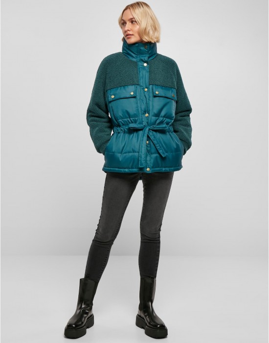 Дамско зимно яке в цвят тюркоаз Urban Classics Ladies Puffer Jacket, Urban Classics, Якета - Complex.bg