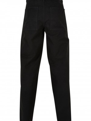 Мъжки панталони в черен цвят Urban Classics Canvas