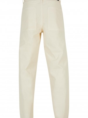 Мъжки панталони в цвят екрю Urban Classics Canvas