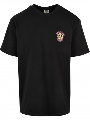 Мъжка тениска в черен цвят Urban Classics Peace 