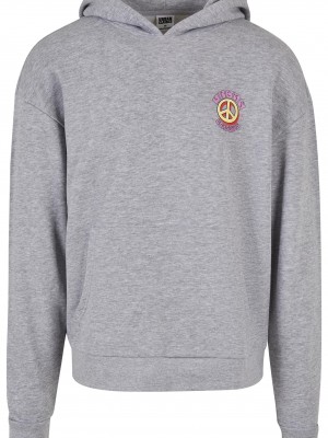 Мъжки суичър с качулка в сив цвят Urban Classics Peace Hoody