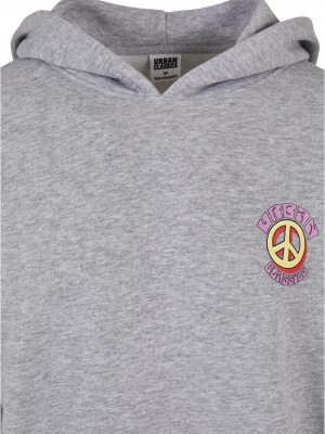 Мъжки суичър с качулка в сив цвят Urban Classics Peace Hoody