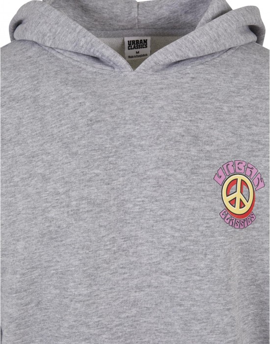 Мъжки суичър с качулка в сив цвят Urban Classics Peace Hoody, Urban Classics, Суичъри - Complex.bg